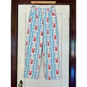 Rachel Antonoff White, Blue, & Red, Jasper Floral Sweatpants — Size Medium, NWOT